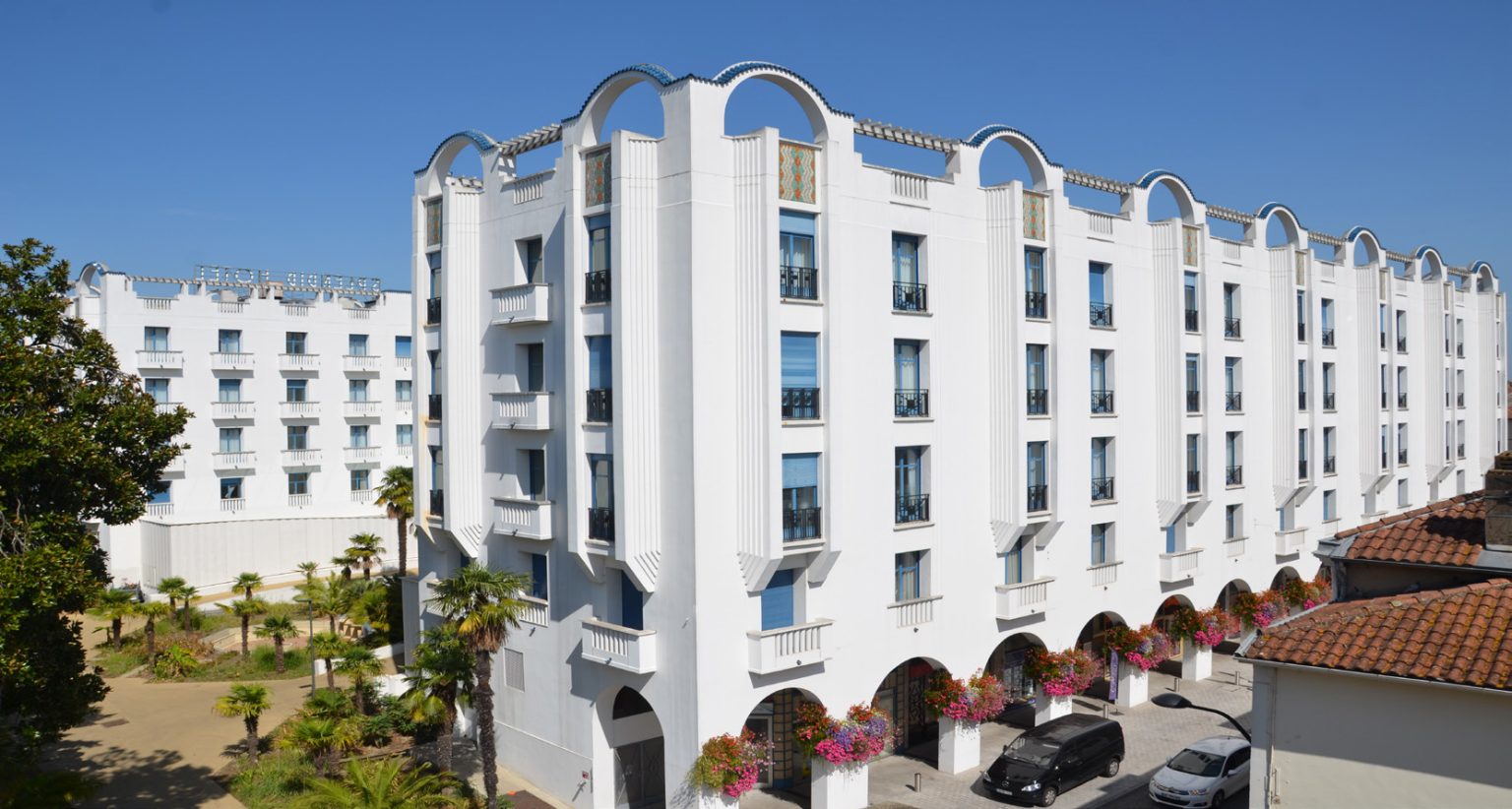 Vue du Spendid depuis la terrasse de l'Atrium. / © Ville de Dax. Phot. Linda Fascianella